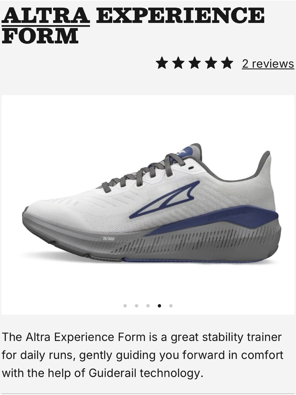 Altra Women’s Experience Form Running Shoe - White/Gray/Blue